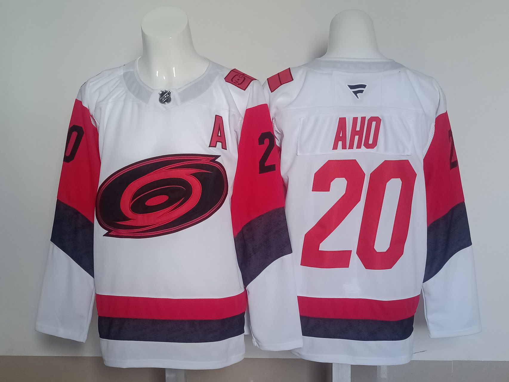 Men Carolina Hurricanes #20 Aho White 2025 NHL Jersey style 001
